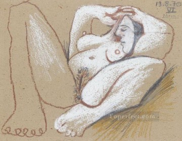 Desnudo Painting - Nu sofá 1970 Desnudo abstracto